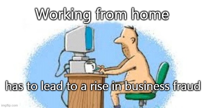 Naked man at PC cartoon